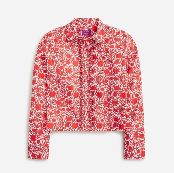 J. Crew x Liberty of London Sambourne Cropped garçon Shirt - Picture 2 of 11